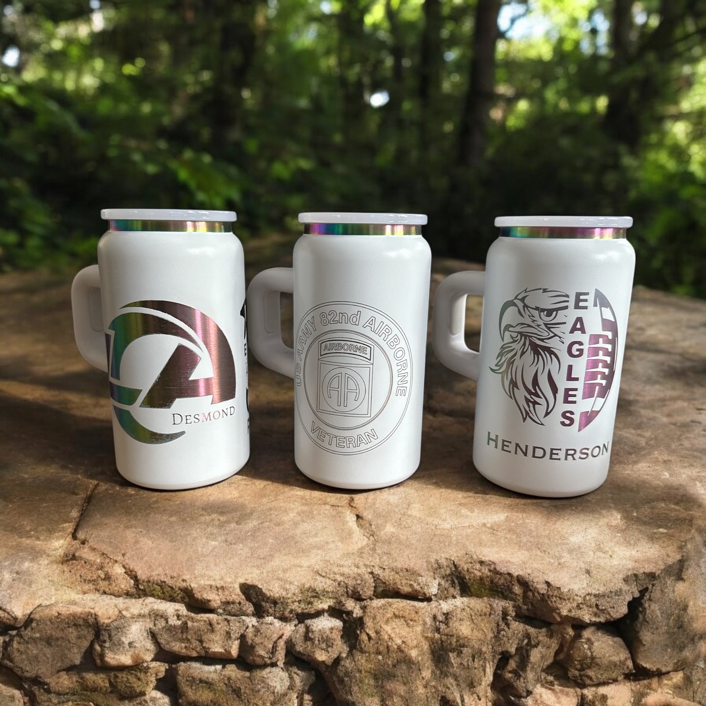16 oz Rainbow-Plated Stainless Steel Tumbler – Custom Engraving Available