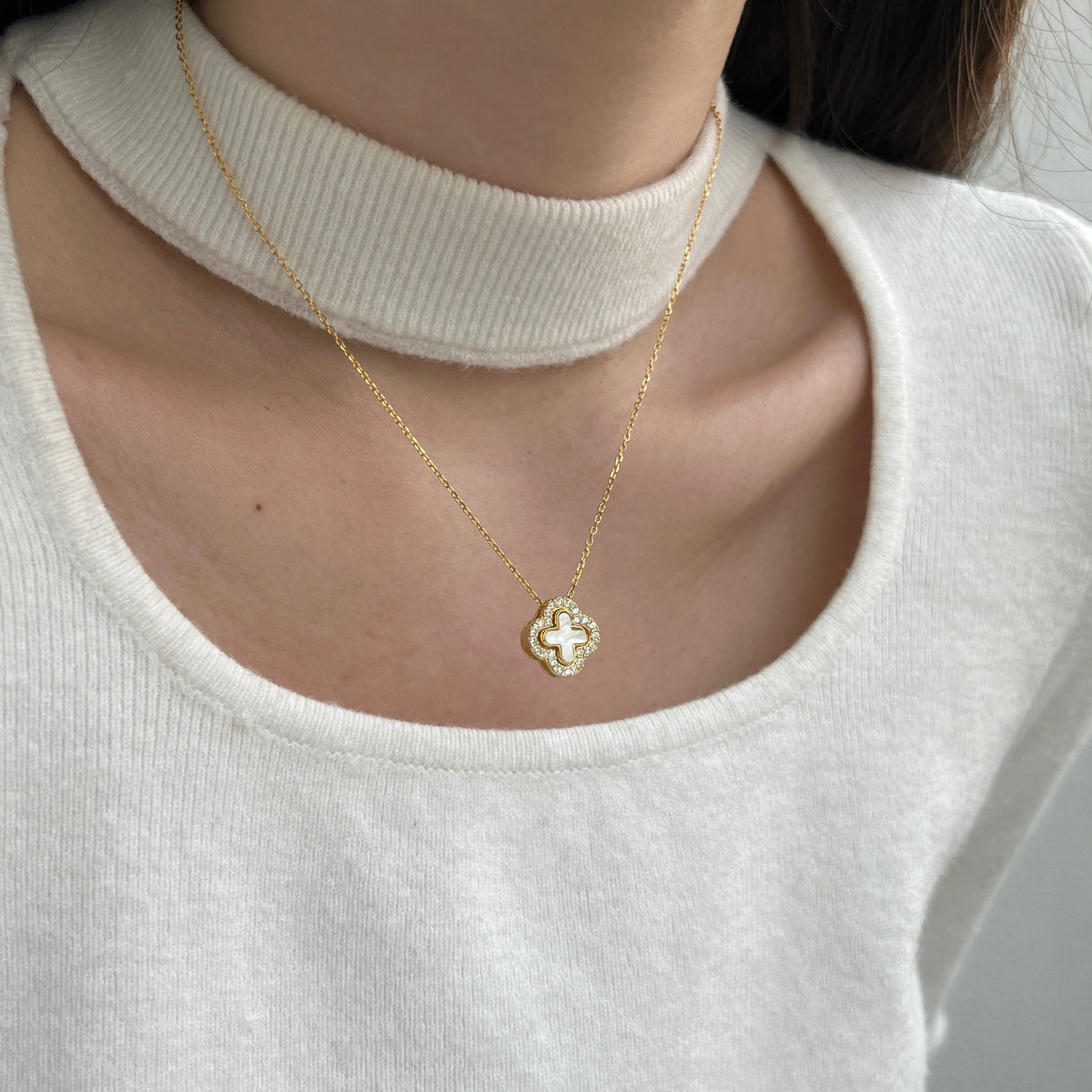 "VersaBloom" Reversible Clover Necklace Two Looks. One Symbol. Infinite Style.