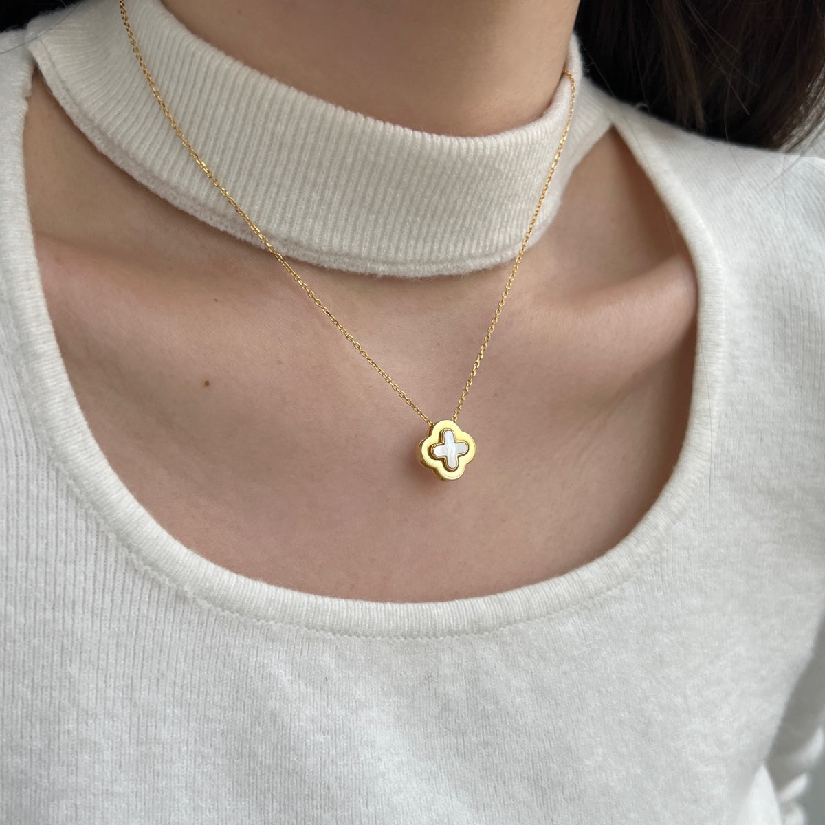 "VersaBloom" Reversible Clover Necklace Two Looks. One Symbol. Infinite Style.