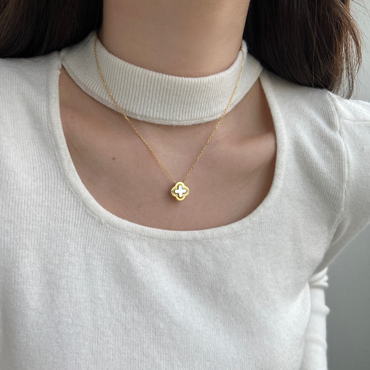"VersaBloom" Reversible Clover Necklace Two Looks. One Symbol. Infinite Style.