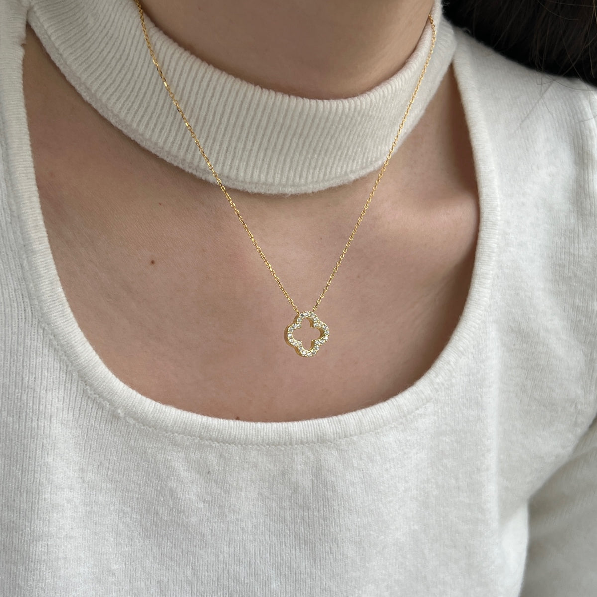 "VersaBloom" Reversible Clover Necklace Two Looks. One Symbol. Infinite Style.