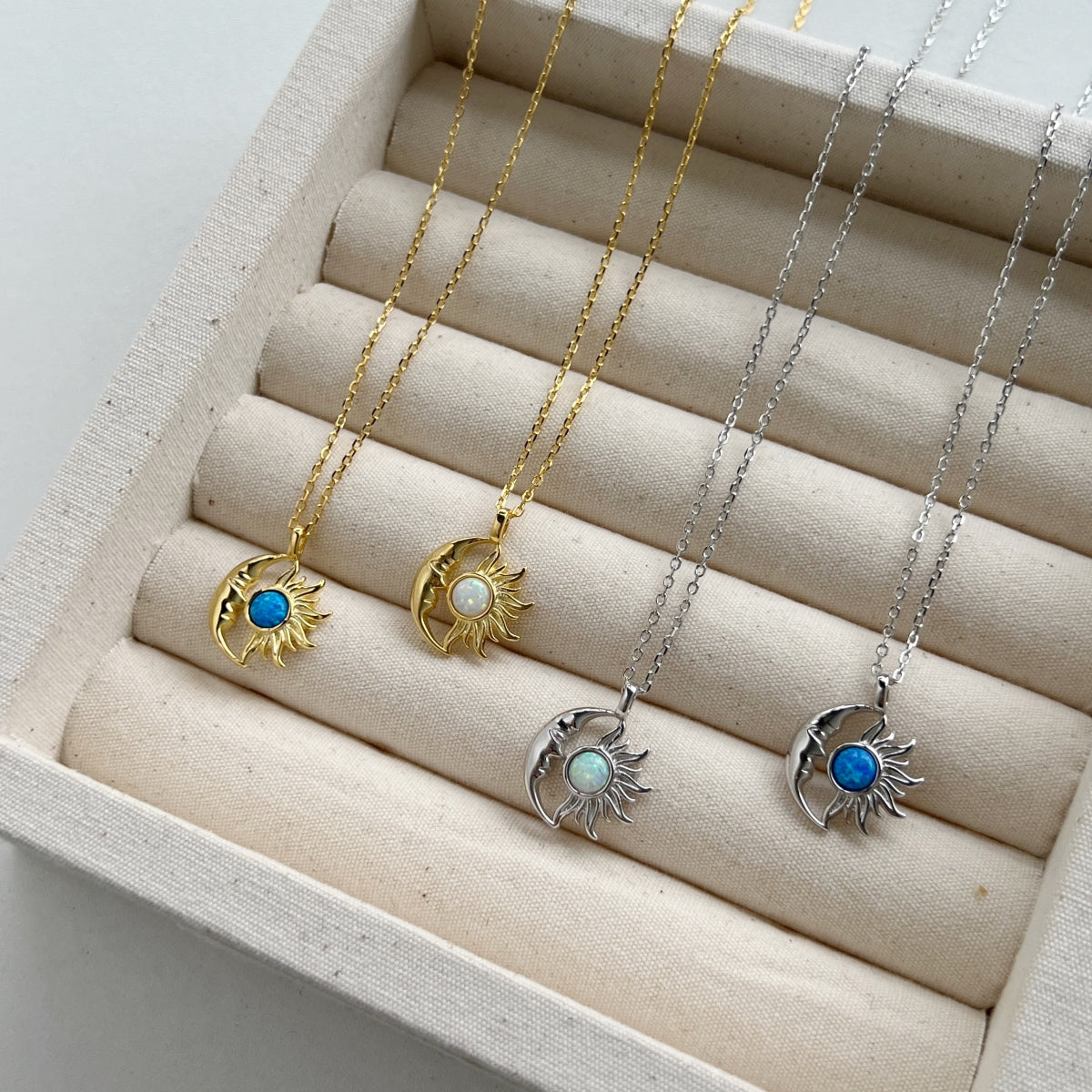 "Celestial Embrace" Sun & Moon Necklace When Light Meets Shadow. Magic Happens.