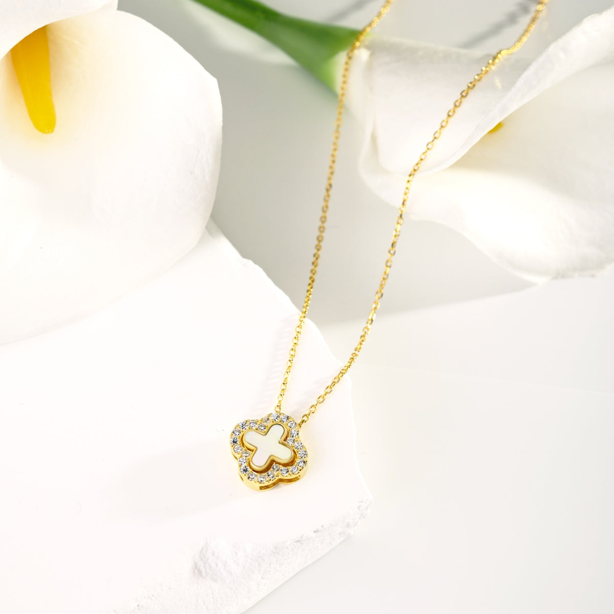 "VersaBloom" Reversible Clover Necklace Two Looks. One Symbol. Infinite Style.