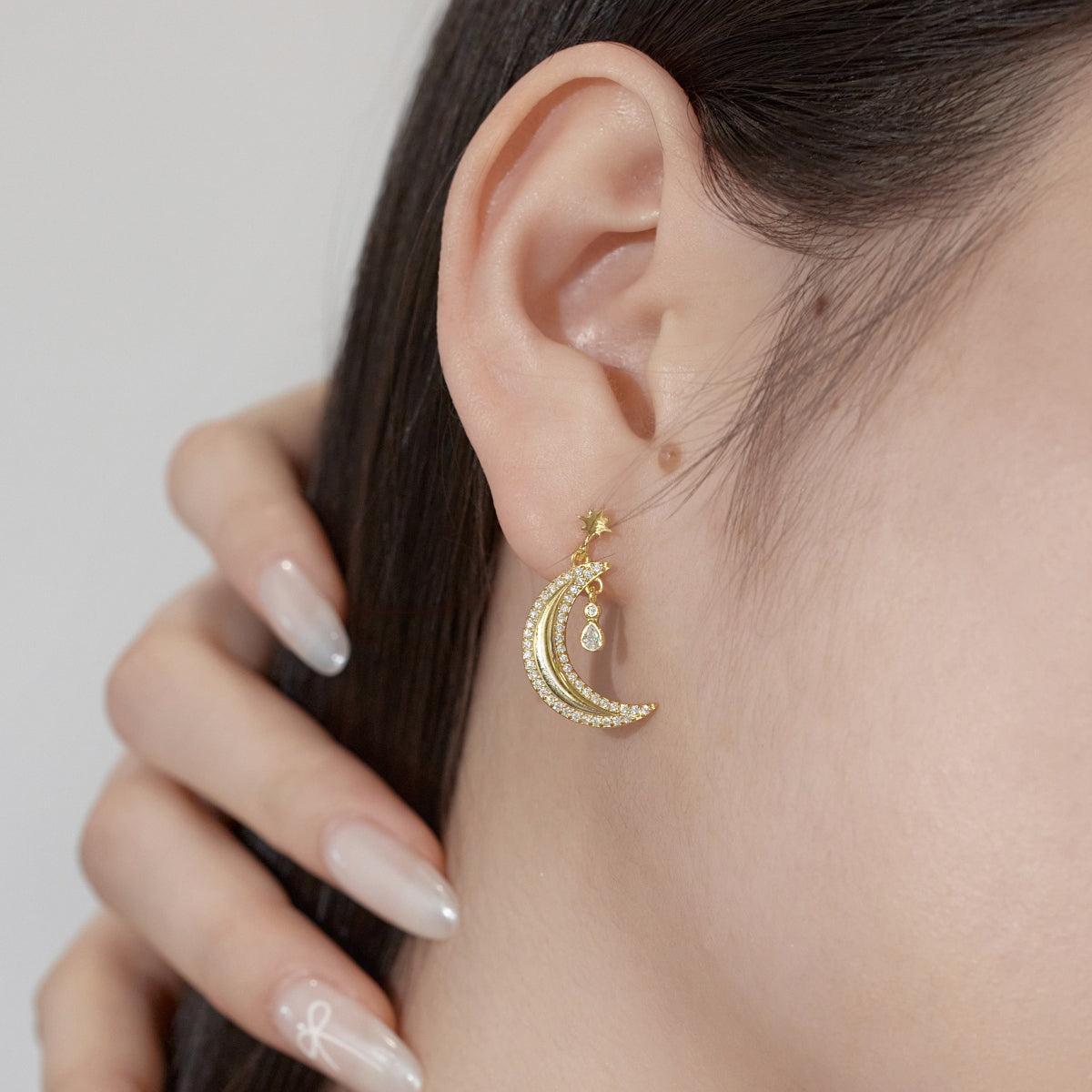 "Lunar Radiance" Mismatched Earrings A Star. A Moon. A Story in Asymmetry.