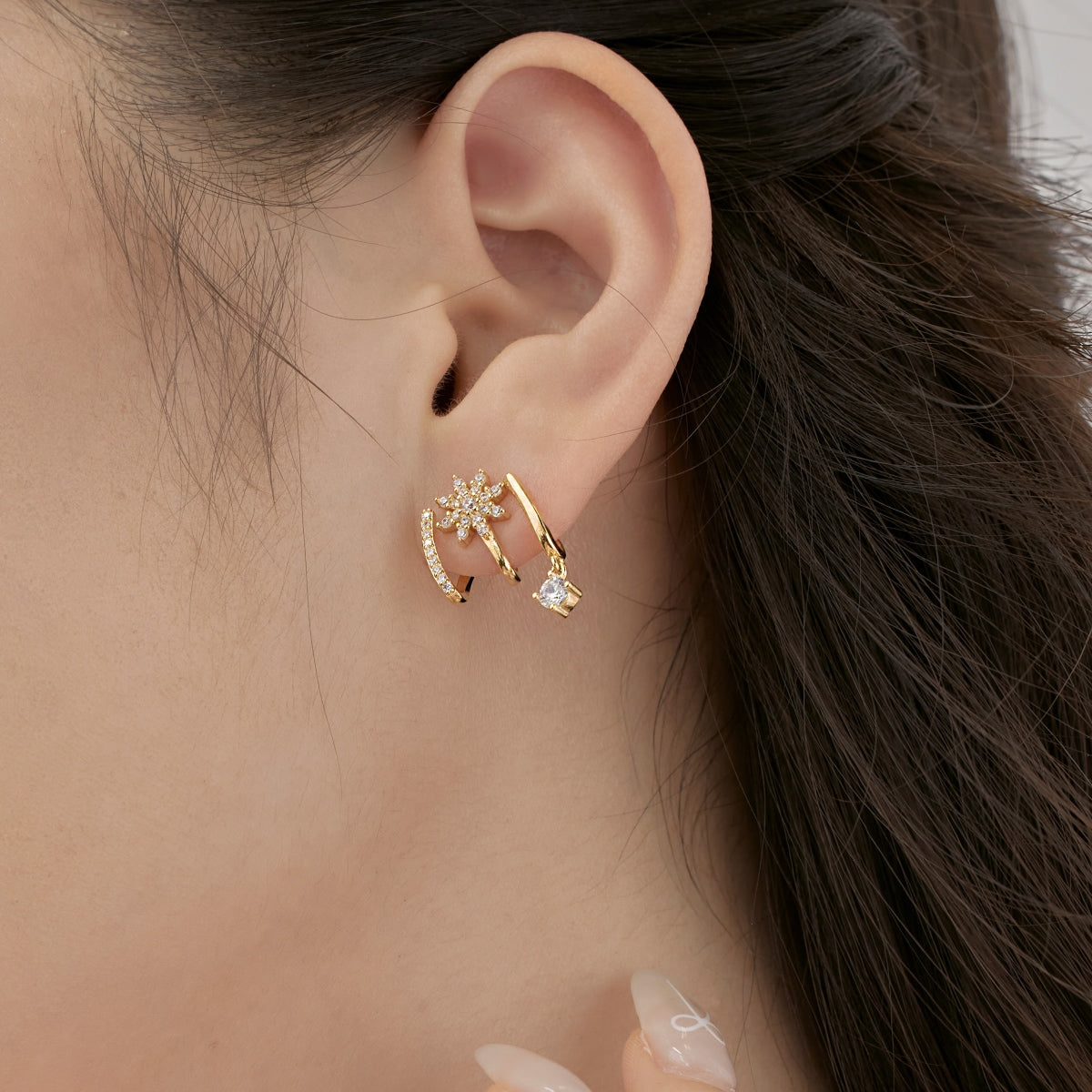 Stellar Muse Earrings 925 Sterling Silver | 18K Gold or Rhodium Plating | 5A Cubic Zirconia