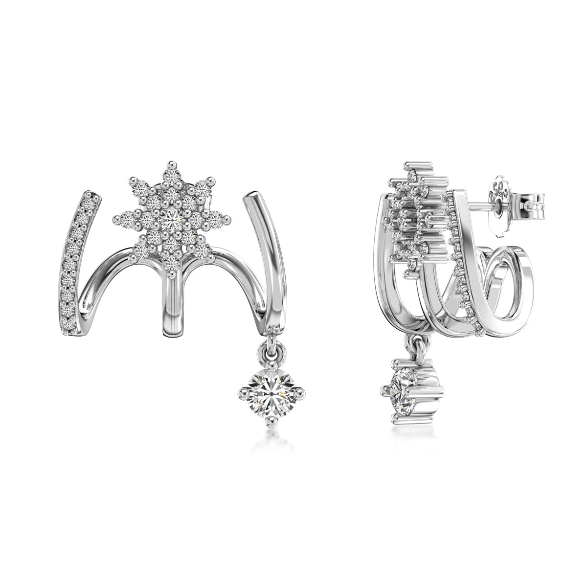 Stellar Muse Earrings 925 Sterling Silver | 18K Gold or Rhodium Plating | 5A Cubic Zirconia