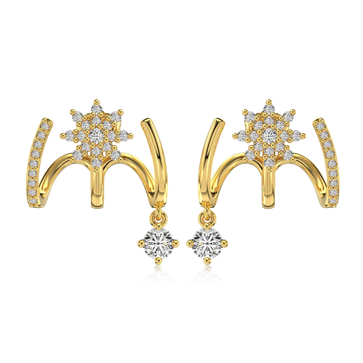 Stellar Muse Earrings 925 Sterling Silver | 18K Gold or Rhodium Plating | 5A Cubic Zirconia