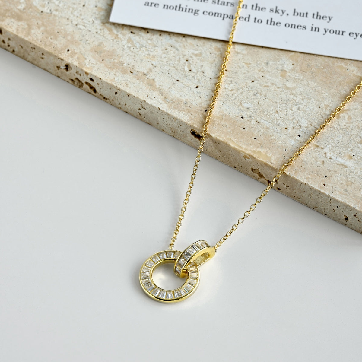 "Linked Brilliance" Necklace Two Shapes. One Meaning. Infinite Spark.