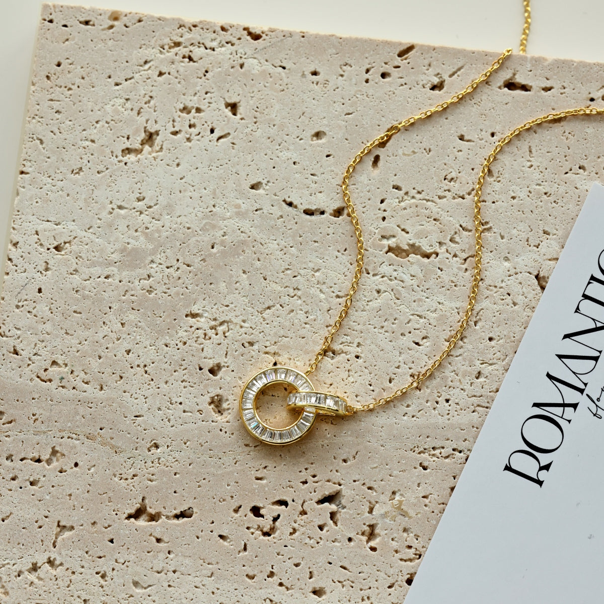 "Linked Brilliance" Necklace Two Shapes. One Meaning. Infinite Spark.