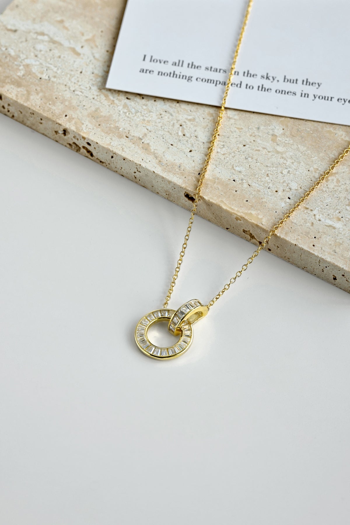 "Linked Brilliance" Necklace Two Shapes. One Meaning. Infinite Spark.