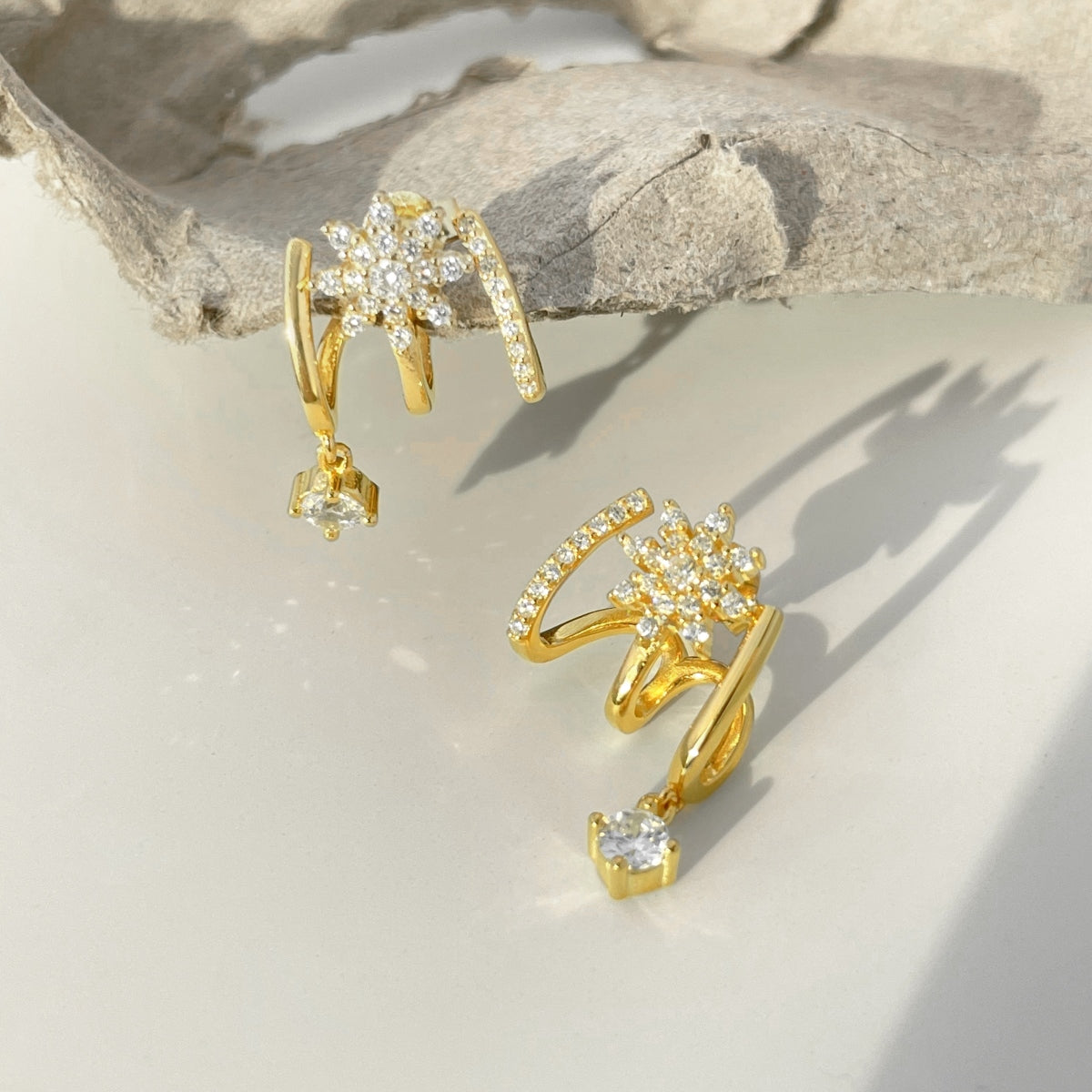 Stellar Muse Earrings 925 Sterling Silver | 18K Gold or Rhodium Plating | 5A Cubic Zirconia