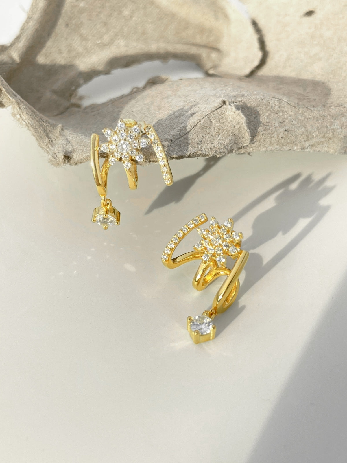 Stellar Muse Earrings 925 Sterling Silver | 18K Gold or Rhodium Plating | 5A Cubic Zirconia