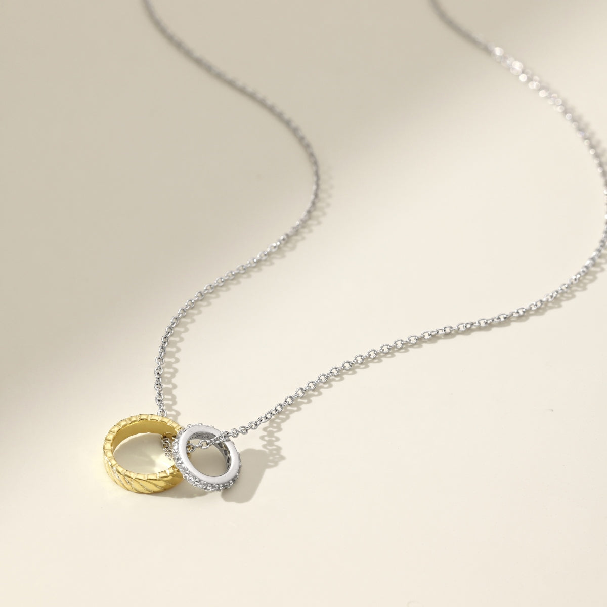Unity Loop Pendant Necklace – Two Rings. One Bond. Infinite Strength.