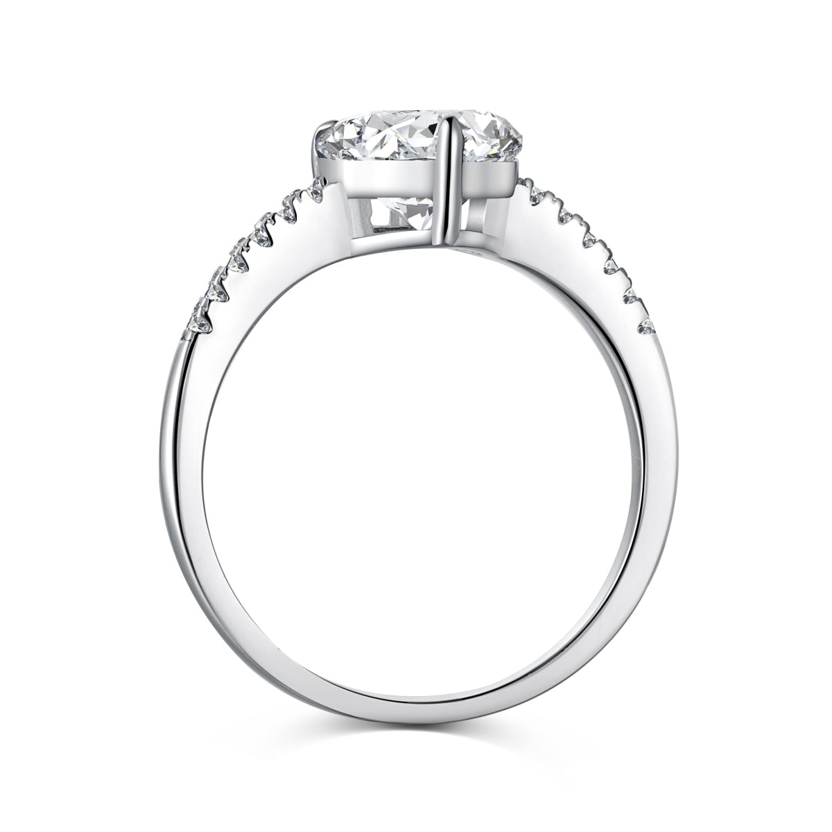 “Amora” Heart-Cut Moissanite Ring