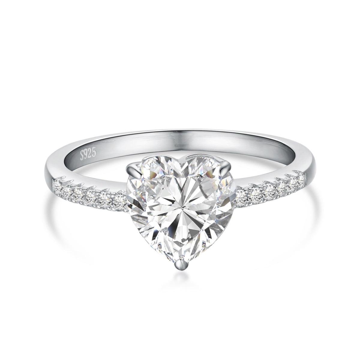 “Amora” Heart-Cut Moissanite Ring