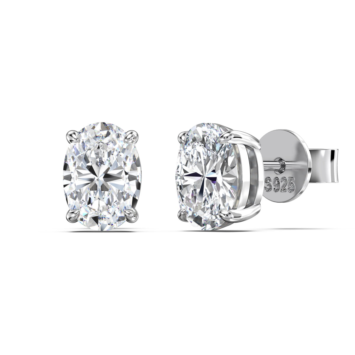 “Vian” Oval-Cut Moissanite Studs