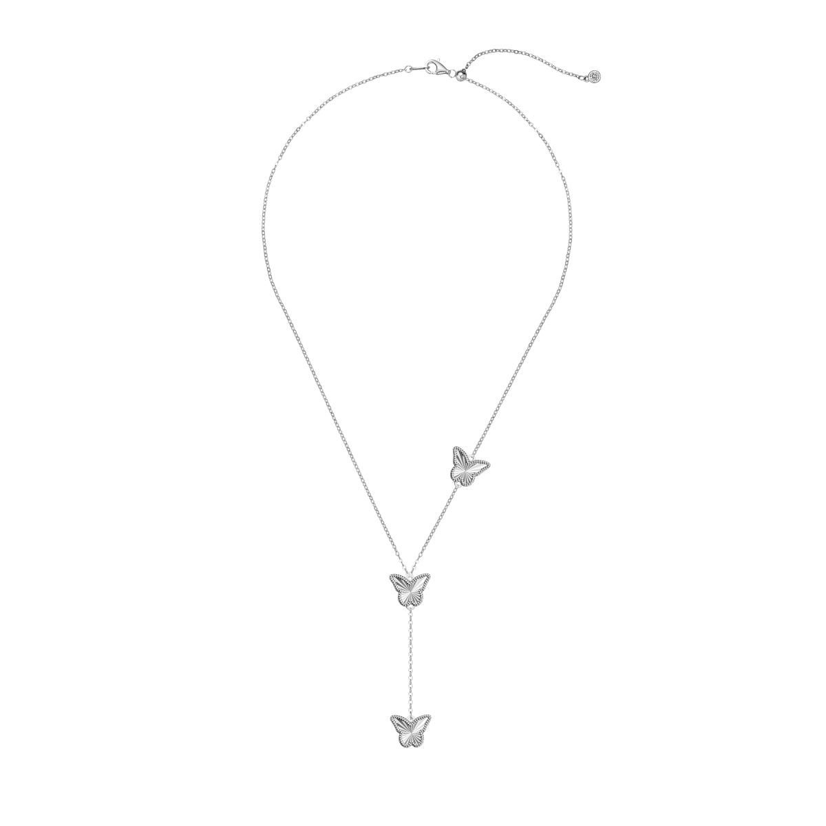 Celestia Flutter Y-Necklace 925 Sterling Silver | 18K Gold Plating | Adjustable Fit