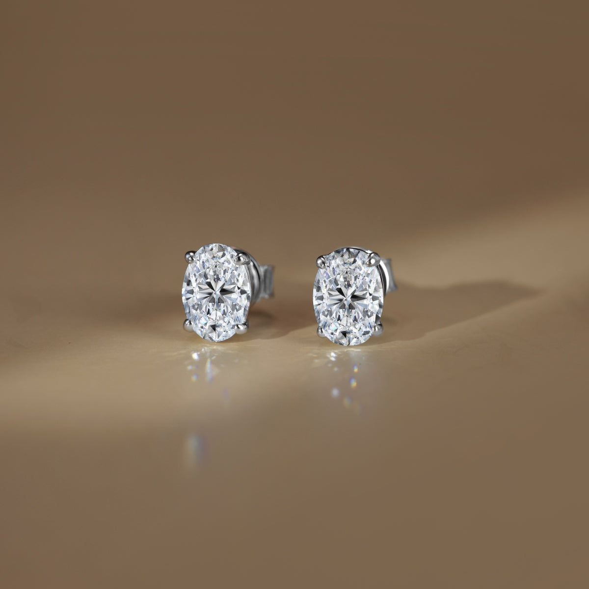 “Vian” Oval-Cut Moissanite Studs