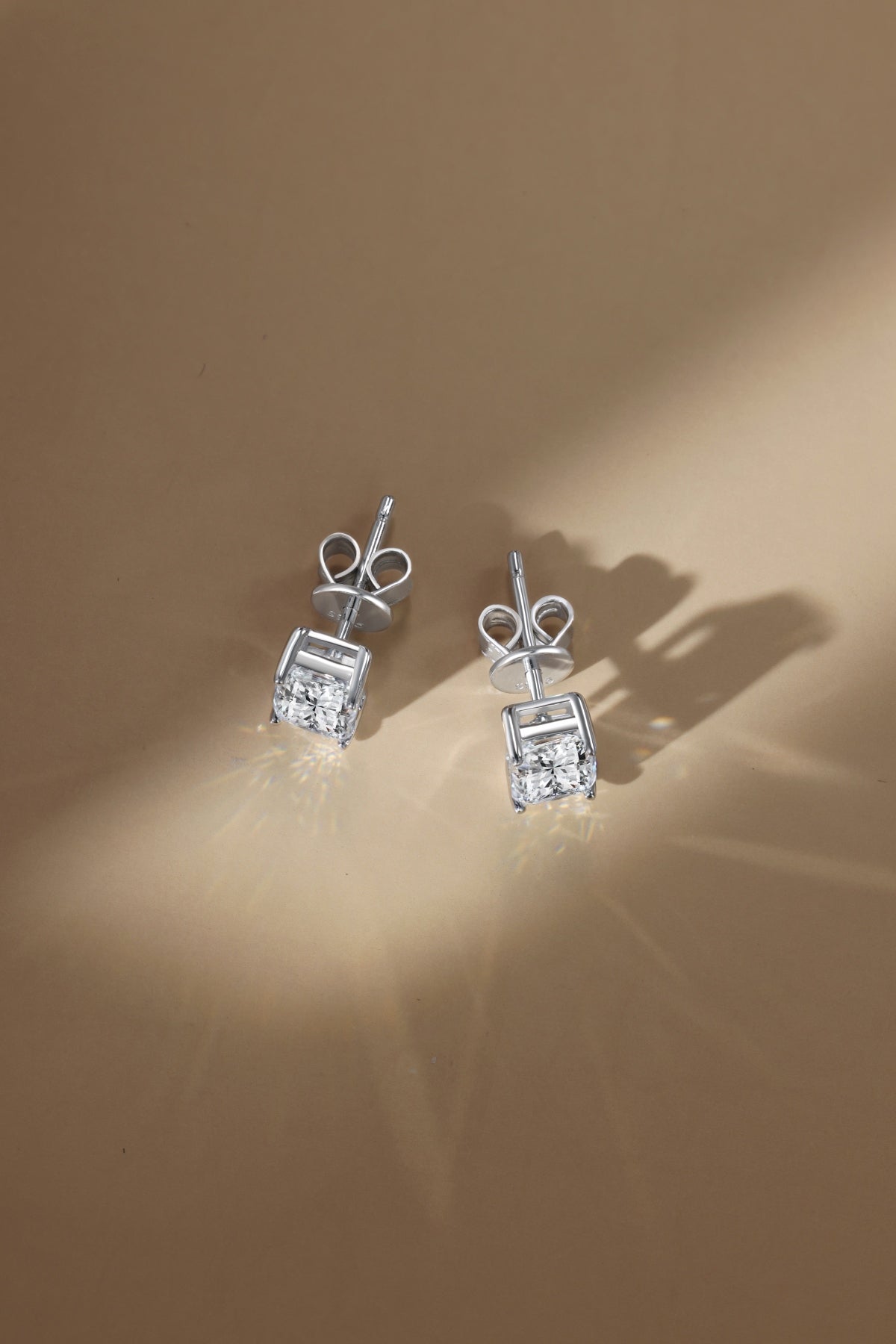 “Andrea” Radiant-Cut Moissanite Studs