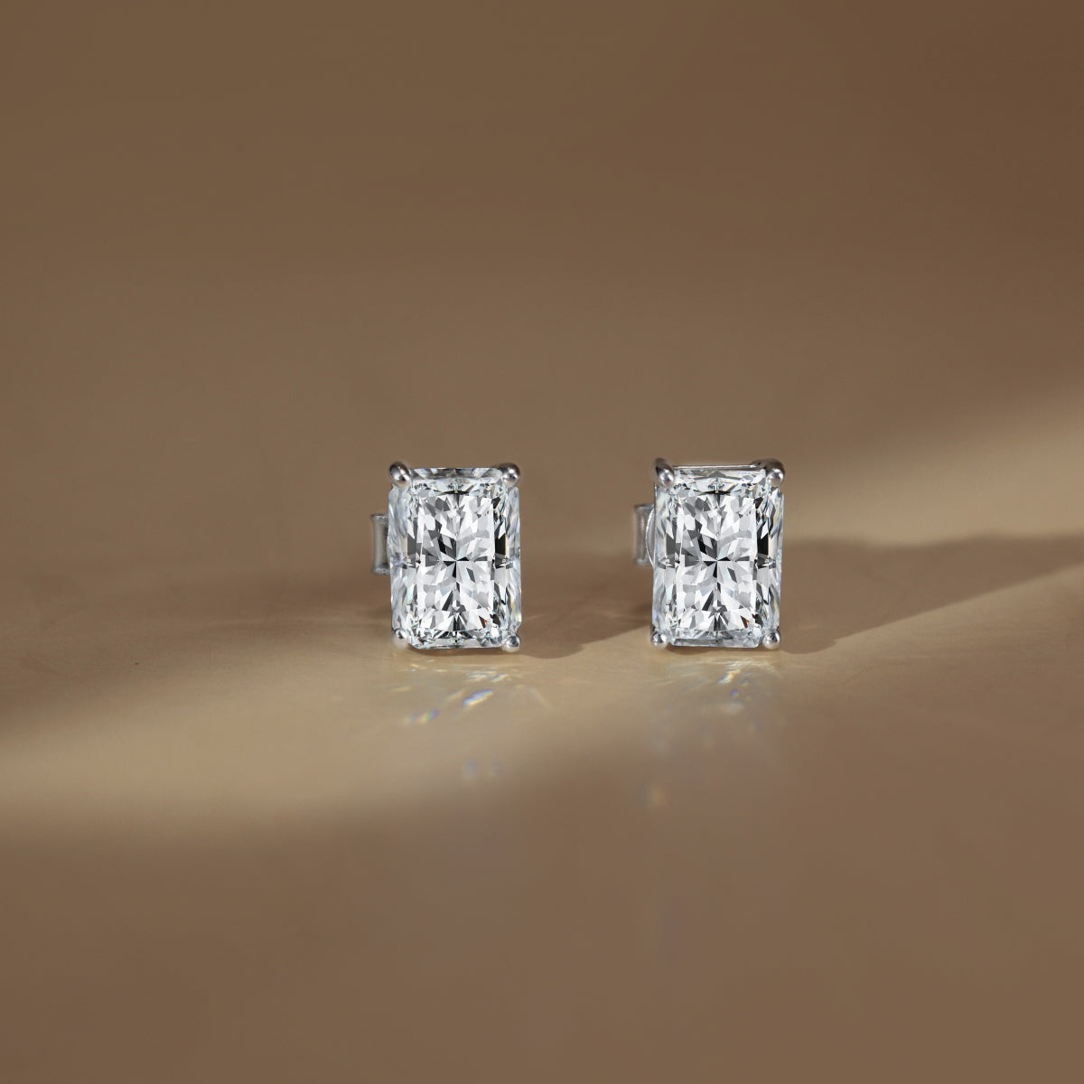 “Andrea” Radiant-Cut Moissanite Studs