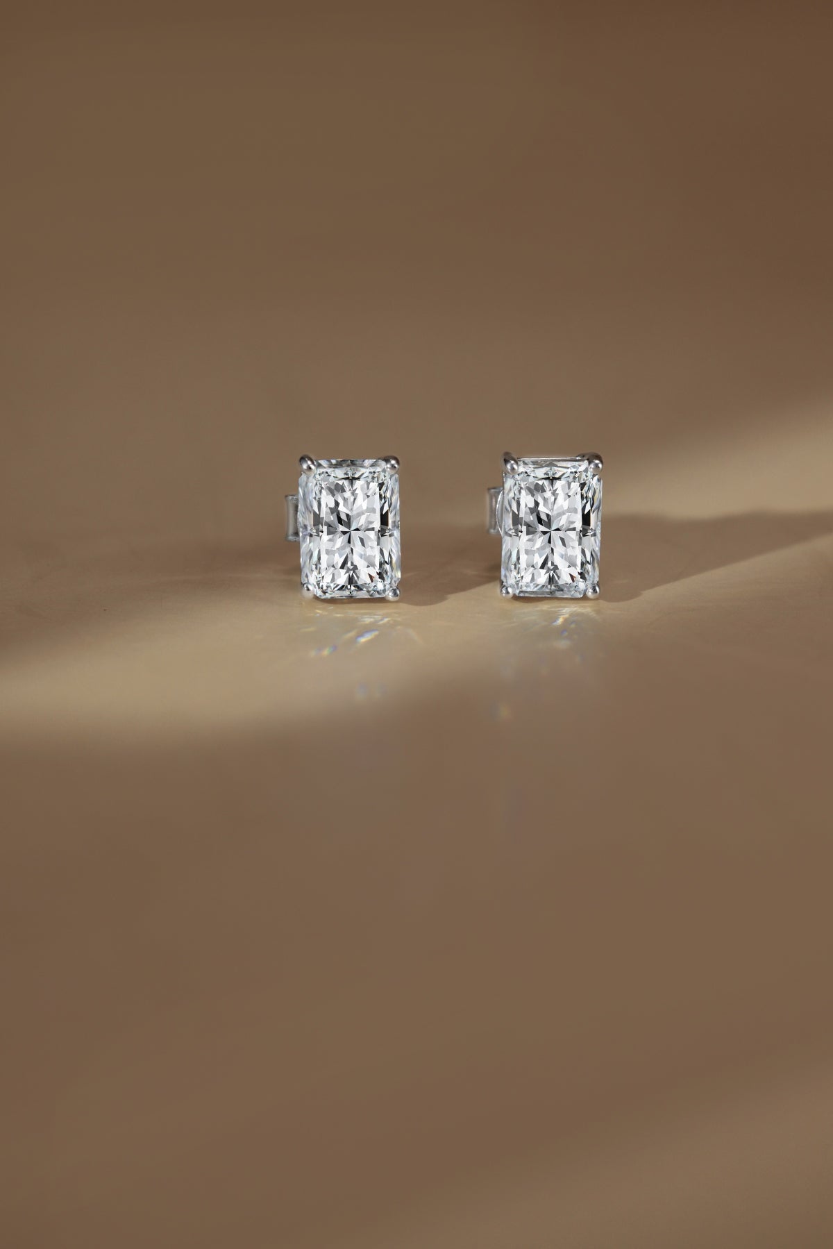 “Andrea” Radiant-Cut Moissanite Studs