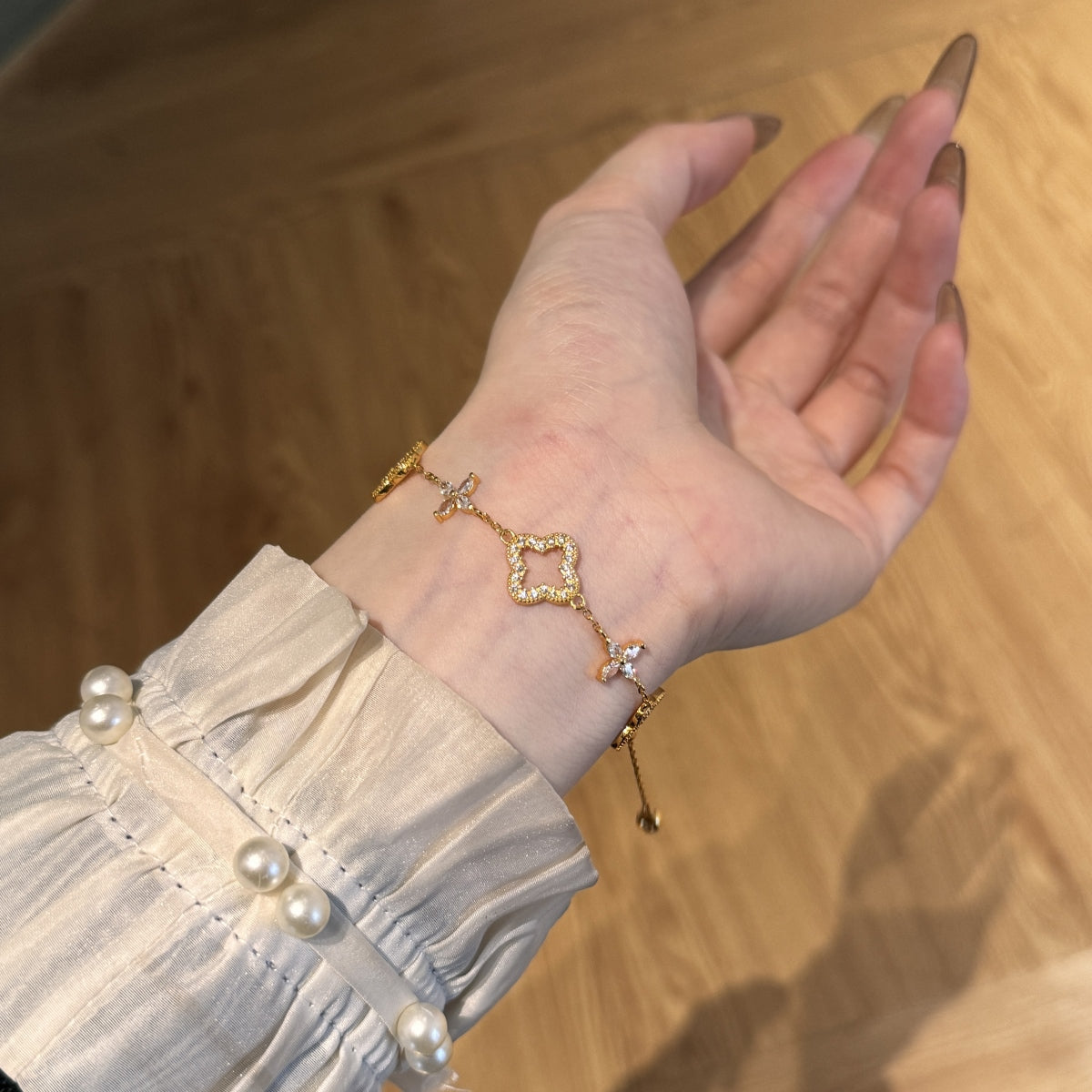 "Fleur Harmony" Statement Bracelet Grace in Form. Glow in Motion.