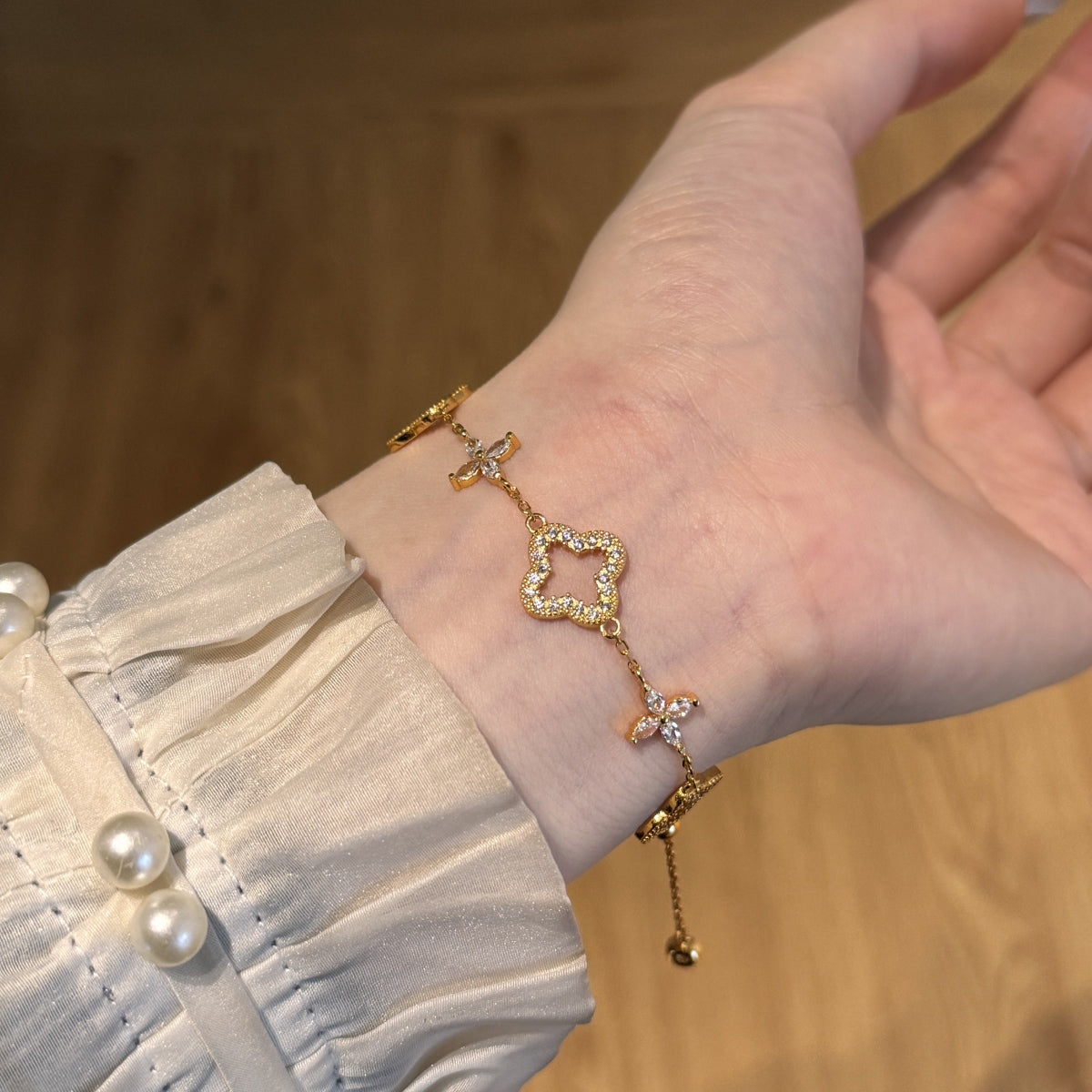 "Fleur Harmony" Statement Bracelet Grace in Form. Glow in Motion.