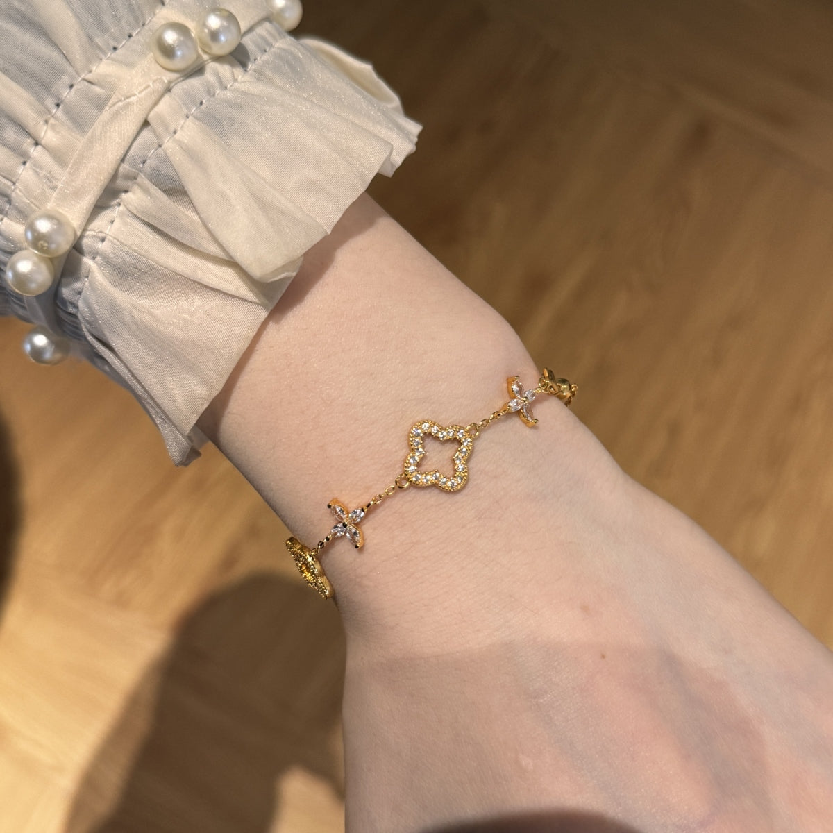 "Fleur Harmony" Statement Bracelet Grace in Form. Glow in Motion.