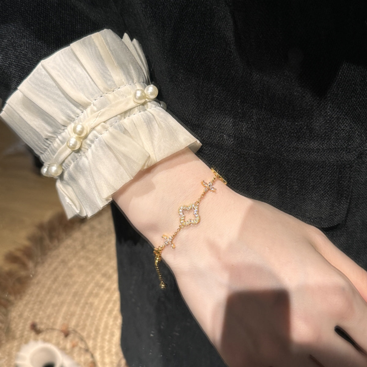 "Fleur Harmony" Statement Bracelet Grace in Form. Glow in Motion.