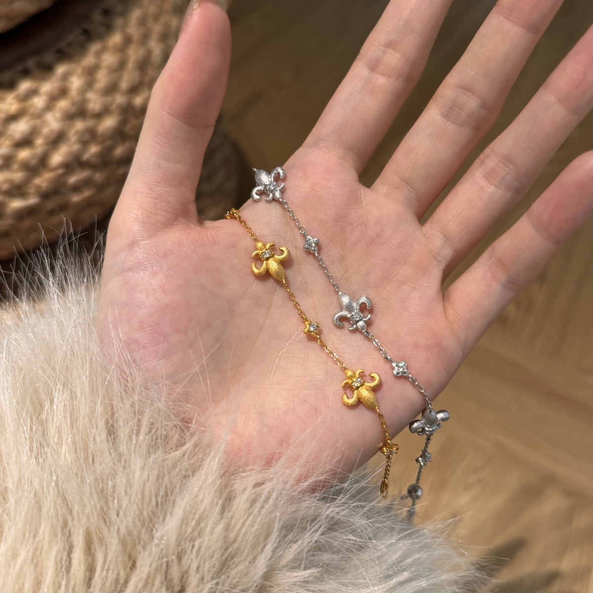 Fleur Royale Bracelet 925 Sterling Silver | 22K Matte Gold Finish | 5A Cubic Zirconia
