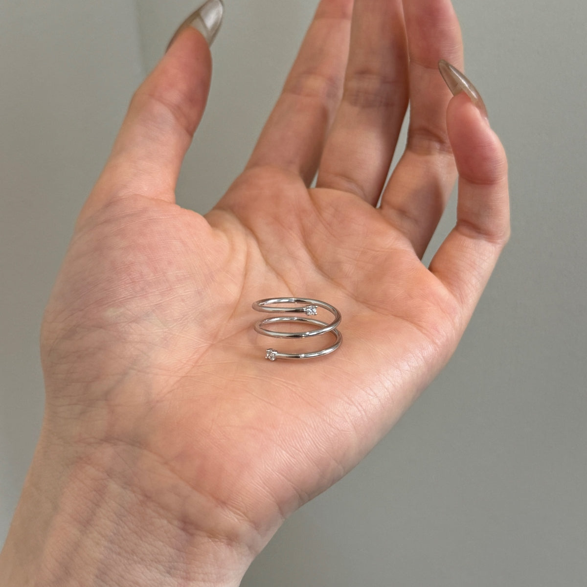 "Twist Glow" Open Ring A Whisper of Gold. A Spark of Light.