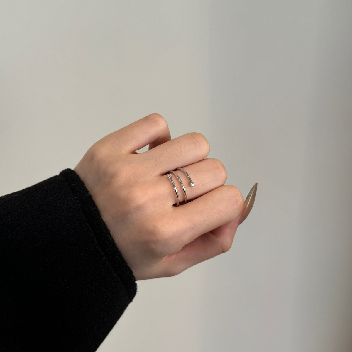 "Twist Glow" Open Ring A Whisper of Gold. A Spark of Light.