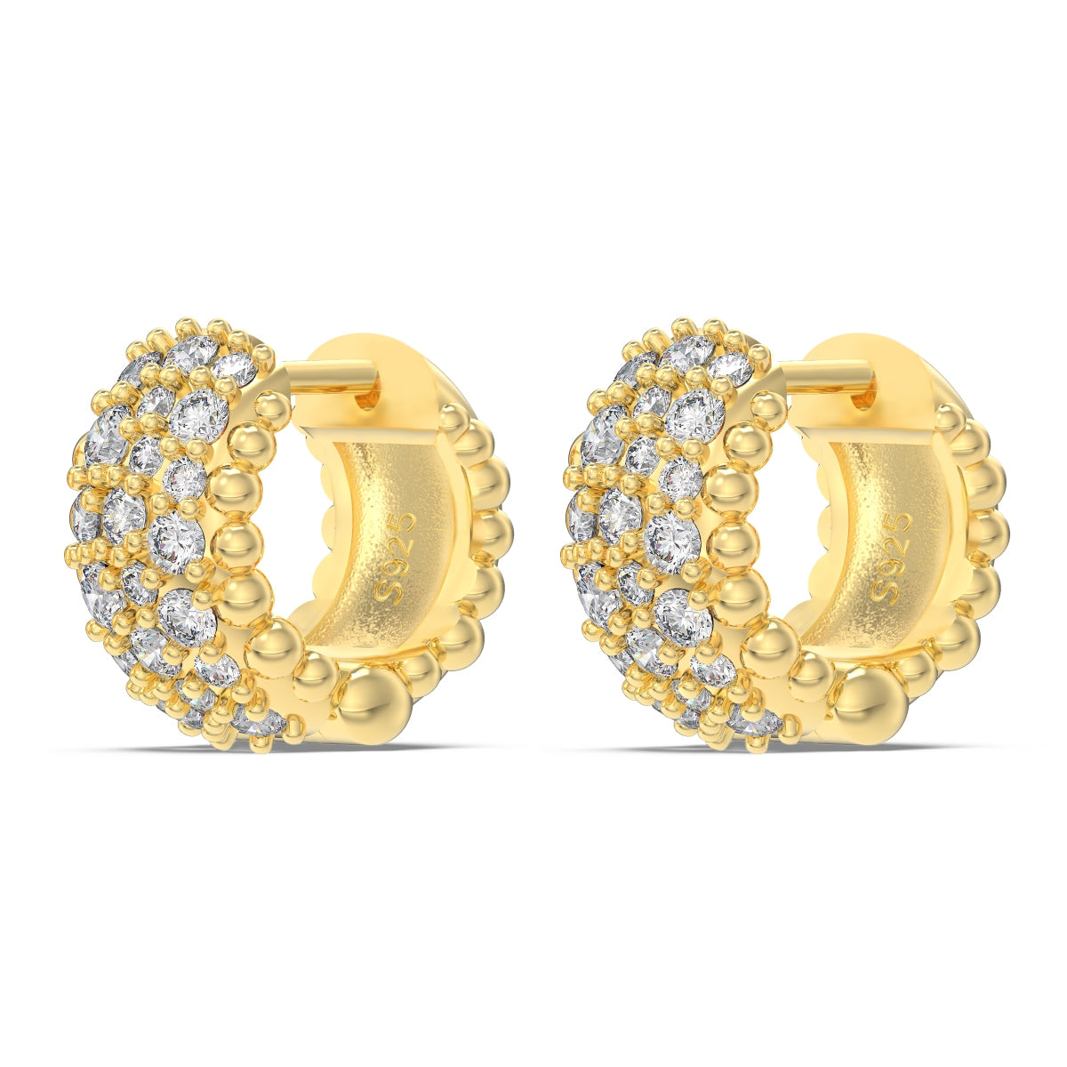 Anne Pavé Hoops Quiet Luxury. Radiant Confidence.