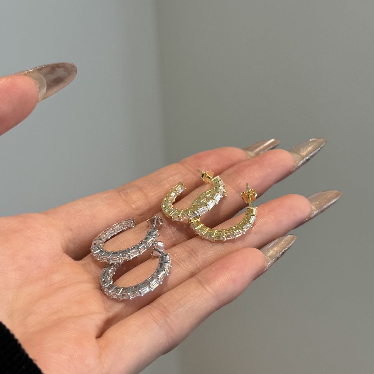 "Starlit Cage" Sculptural Hoop Earrings Where Light Dances. Where Style Reigns.