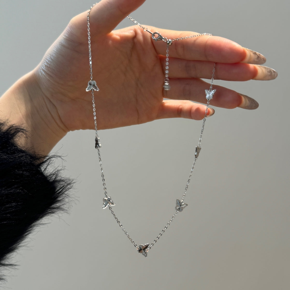 Papillon Grace Necklace 925 Sterling Silver | 18K Gold Plating | Adjustable Length