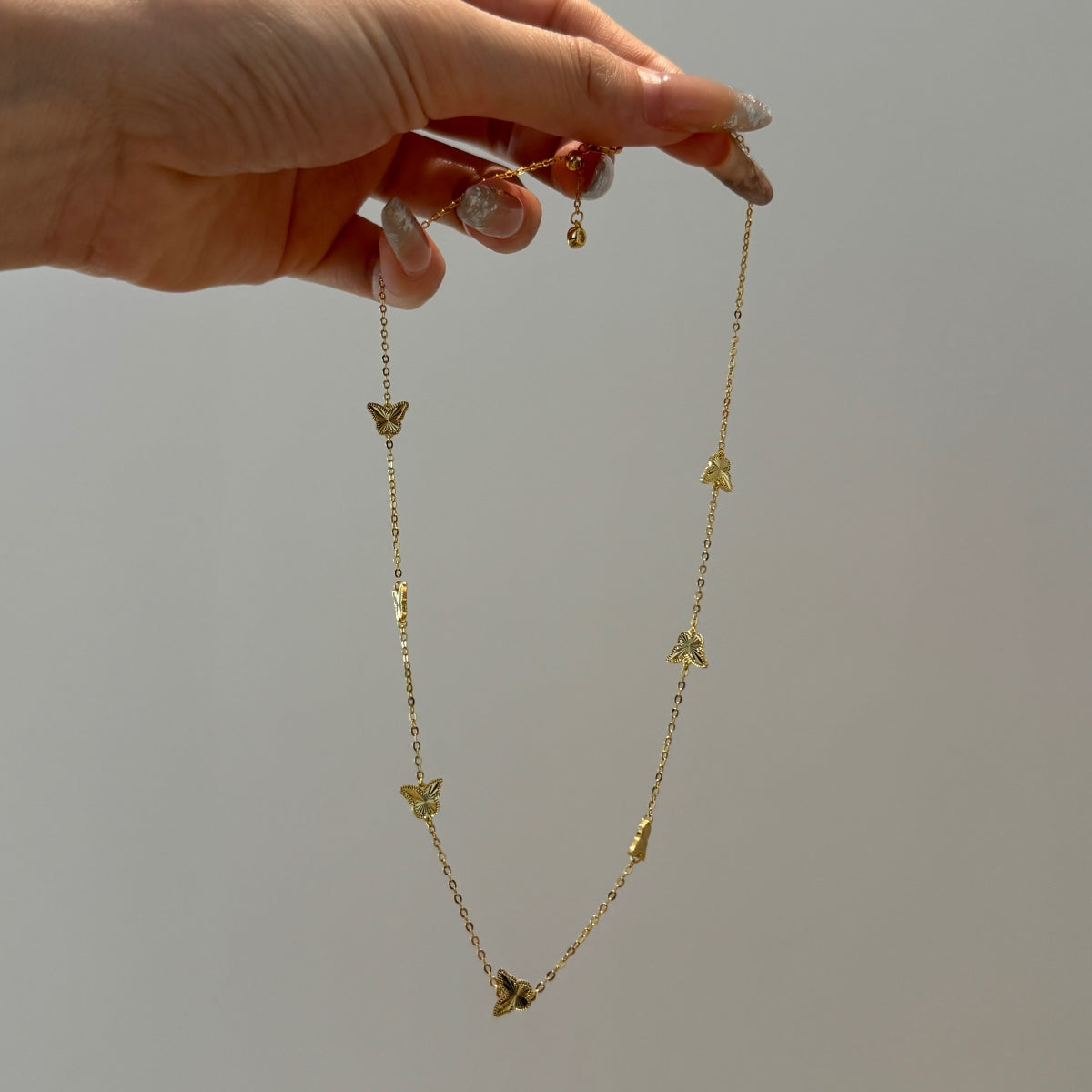 Papillon Grace Necklace 925 Sterling Silver | 18K Gold Plating | Adjustable Length
