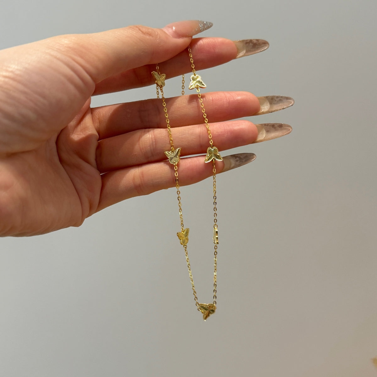 Papillon Grace Necklace 925 Sterling Silver | 18K Gold Plating | Adjustable Length