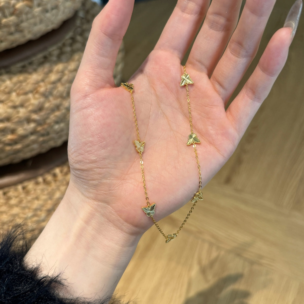 Papillon Grace Necklace 925 Sterling Silver | 18K Gold Plating | Adjustable Length