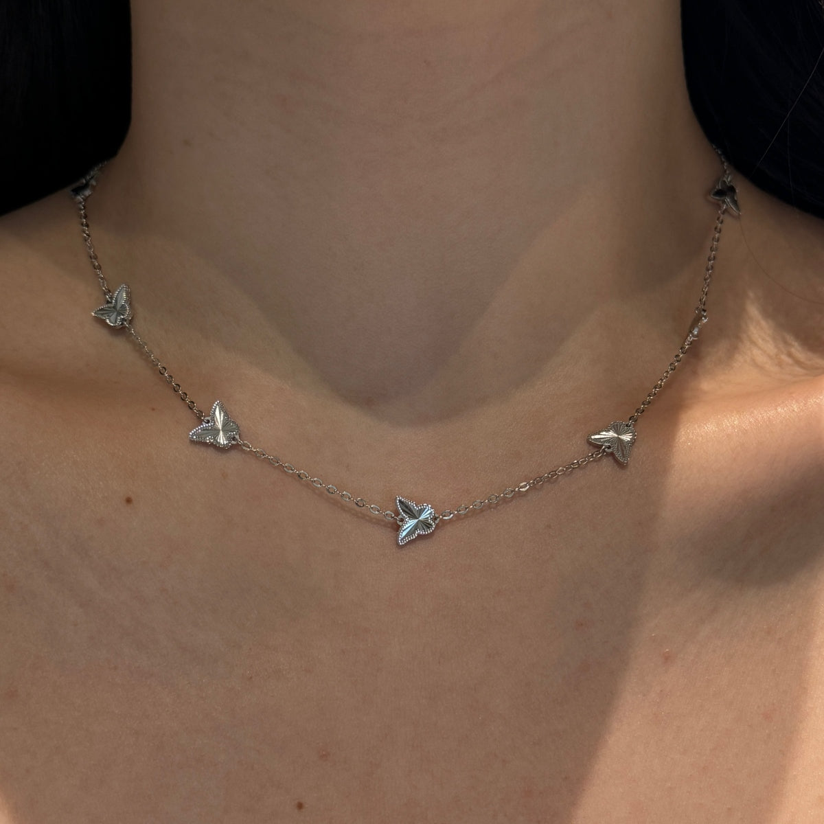 Papillon Grace Necklace 925 Sterling Silver | 18K Gold Plating | Adjustable Length