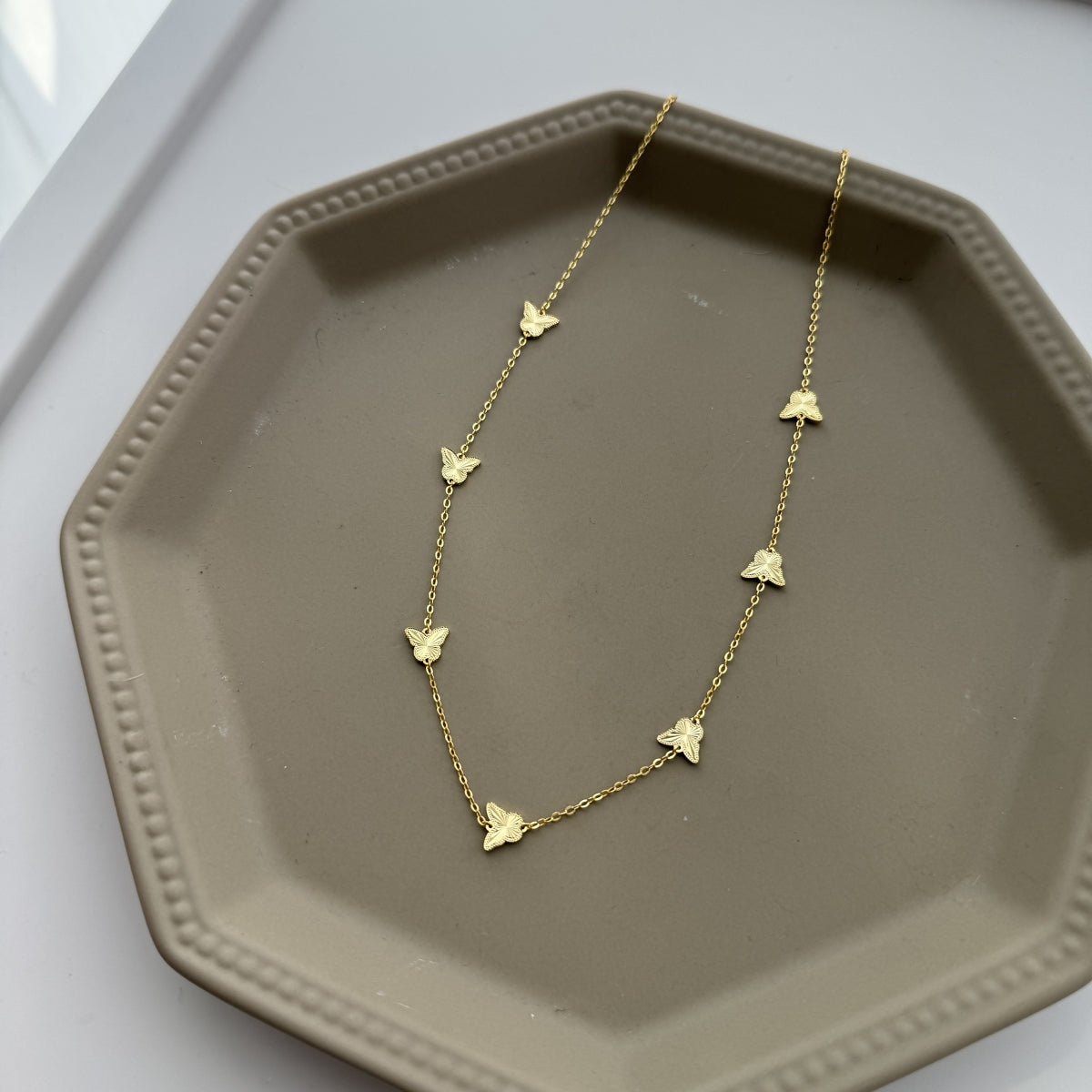 Papillon Grace Necklace 925 Sterling Silver | 18K Gold Plating | Adjustable Length