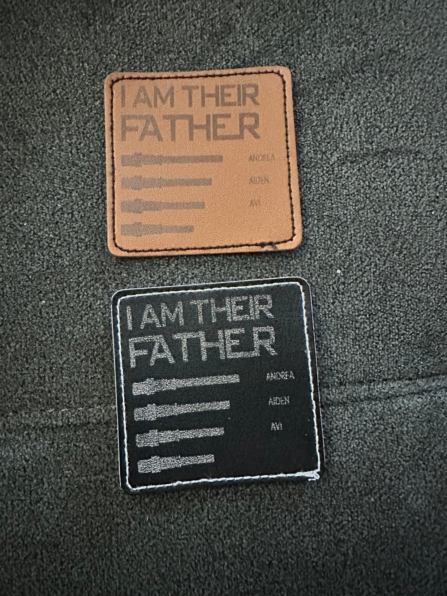 Custom Leather Patch Dad Hat – Personalized with Names