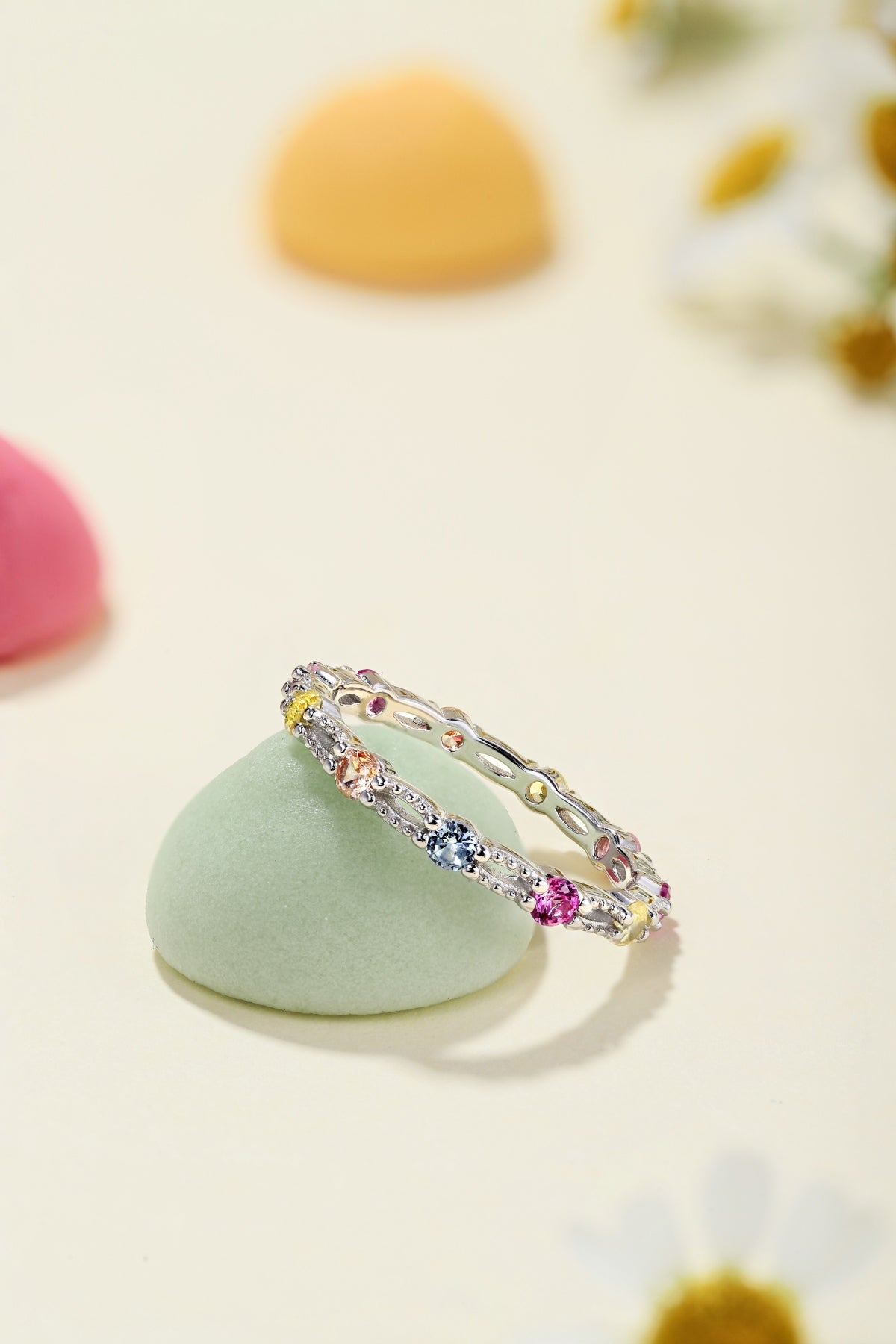 "Confetti Spark" Stackable Ring Color Your Mood. Celebrate Your Spark.