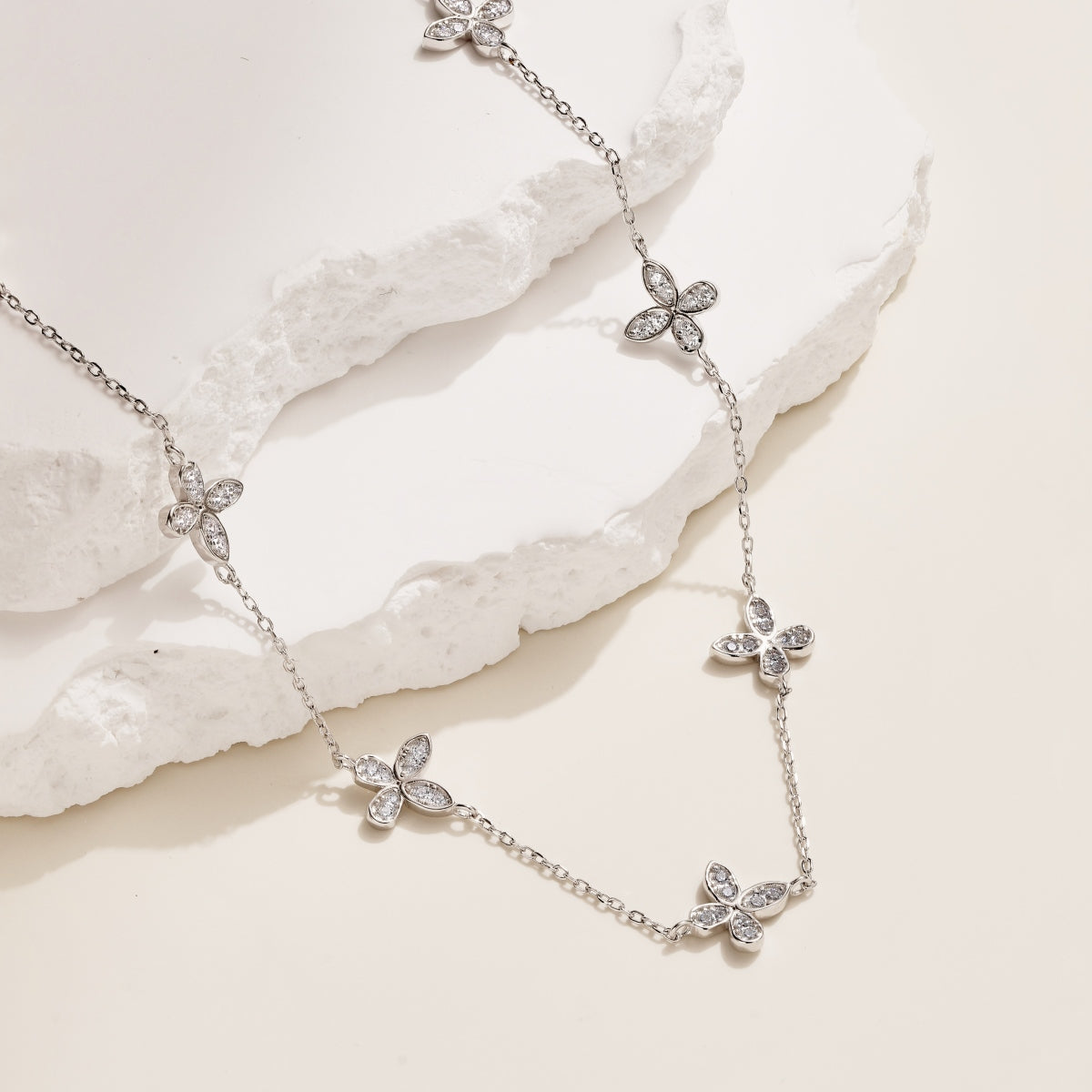 Jardin de Lune Necklace 925 Sterling Silver | 18K Gold or Rhodium Plating | 5A Cubic Zirconia