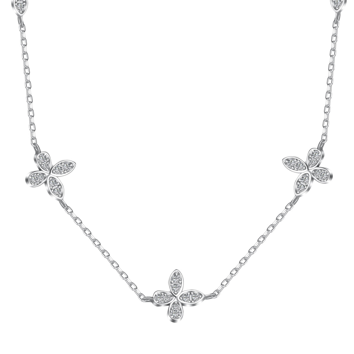Jardin de Lune Necklace 925 Sterling Silver | 18K Gold or Rhodium Plating | 5A Cubic Zirconia