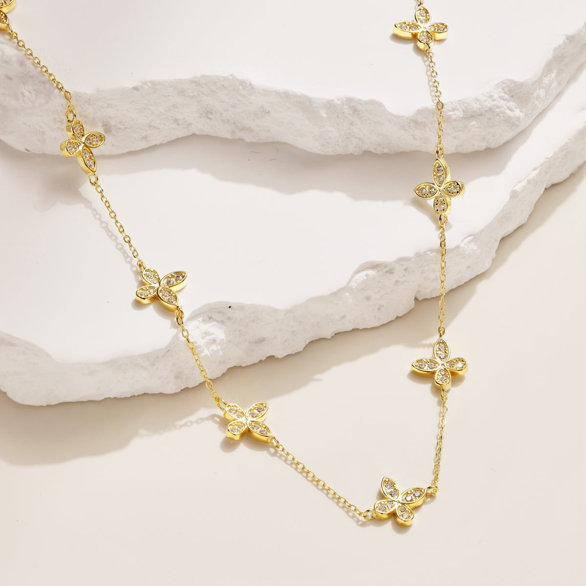 Jardin de Lune Necklace 925 Sterling Silver | 18K Gold or Rhodium Plating | 5A Cubic Zirconia