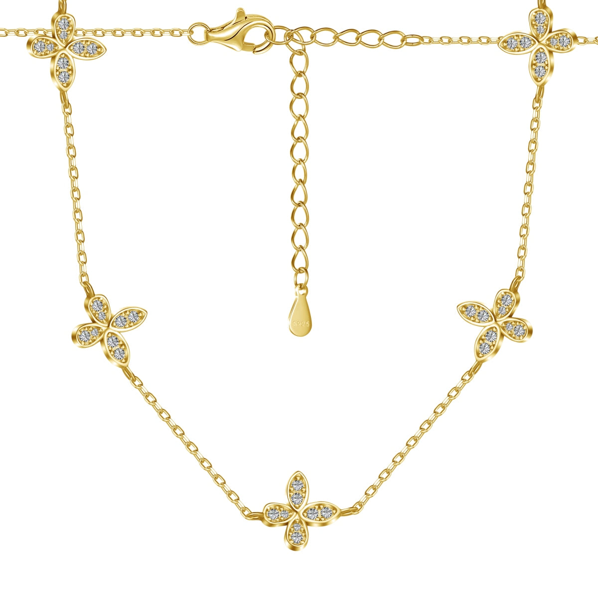 Jardin de Lune Necklace 925 Sterling Silver | 18K Gold or Rhodium Plating | 5A Cubic Zirconia