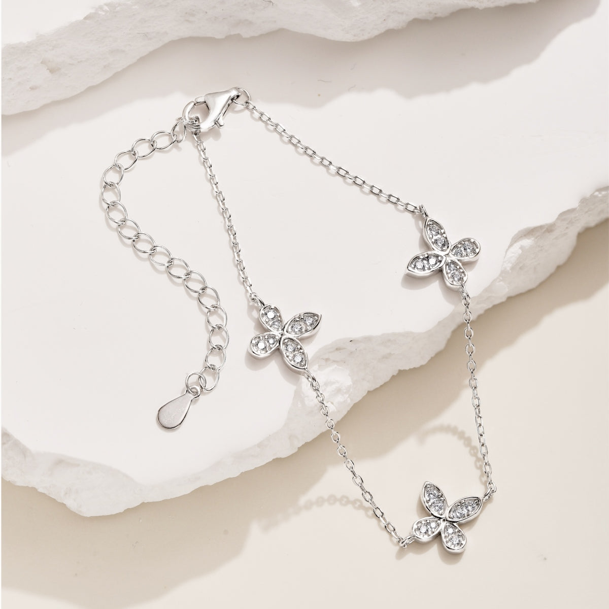 Jardin de Lune Bracelet 925 Sterling Silver | Rhodium Plated | 5A Cubic Zirconia