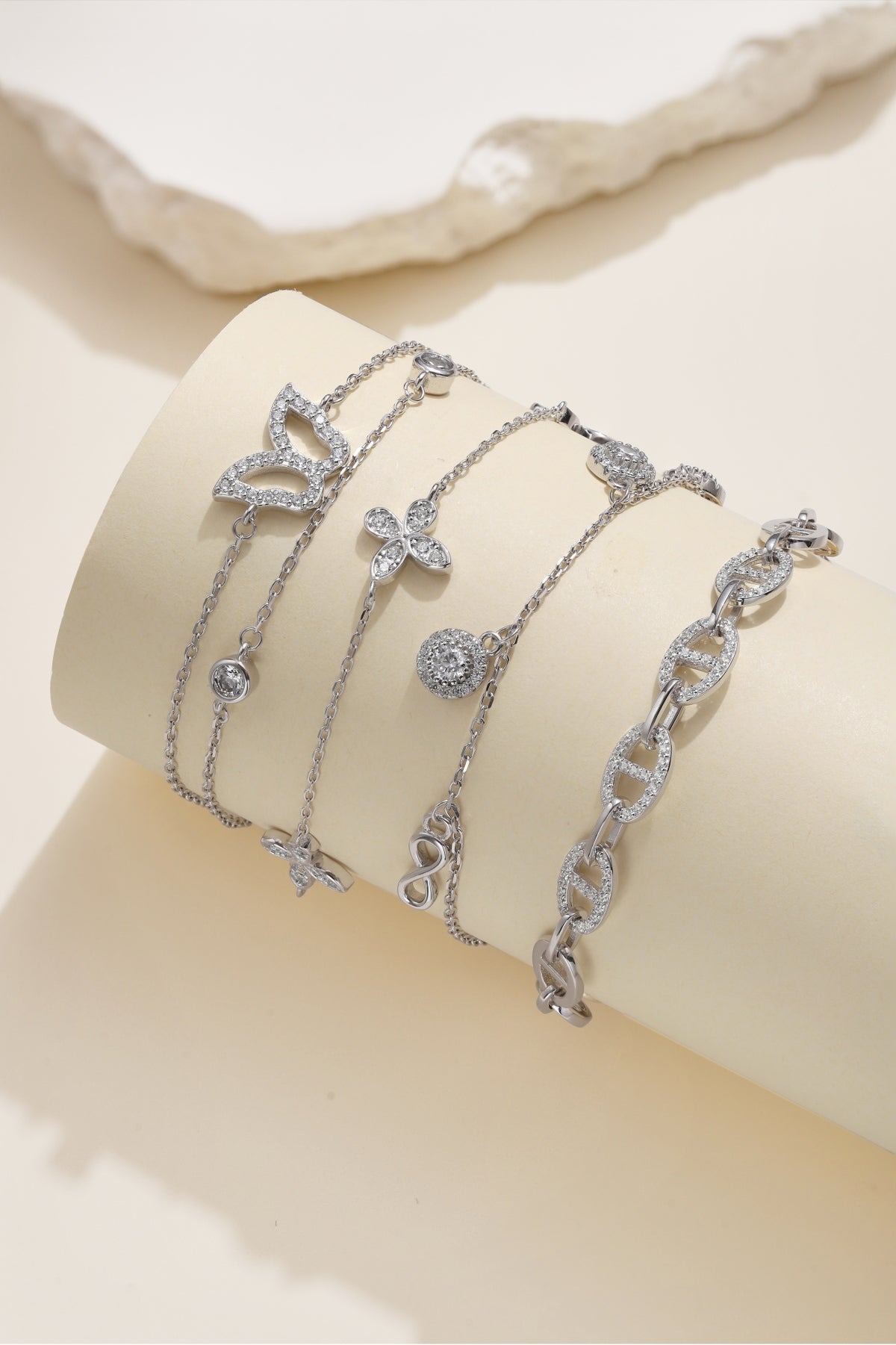 Jardin de Lune Bracelet 925 Sterling Silver | Rhodium Plated | 5A Cubic Zirconia