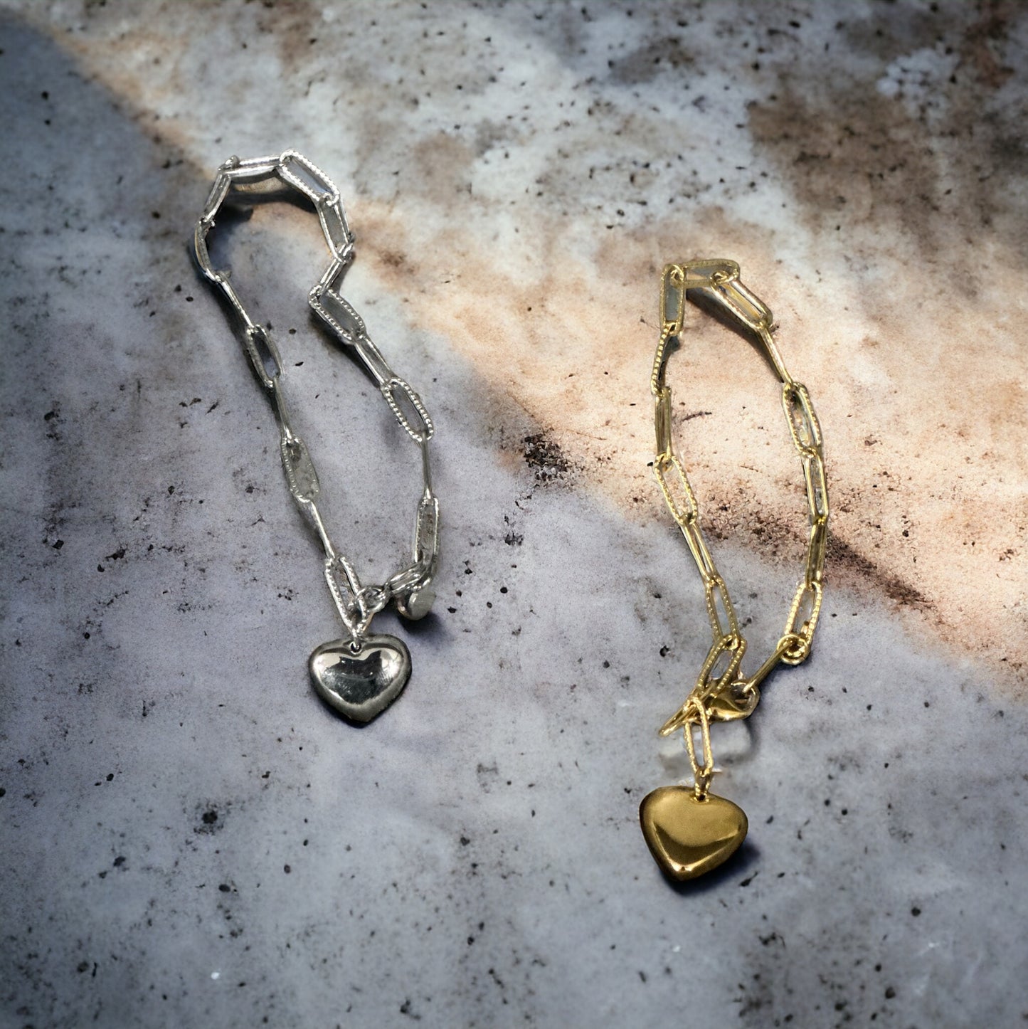 Heart Paperclip bracelet