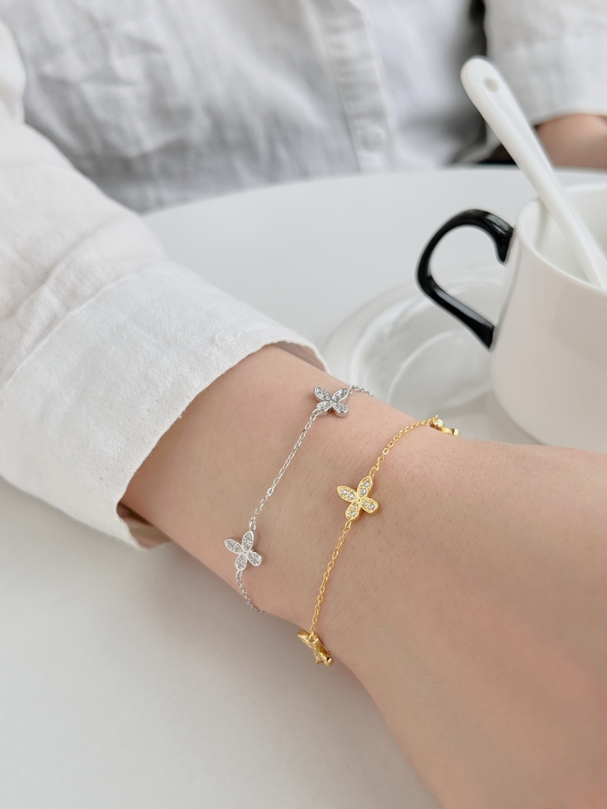 Jardin de Lune Bracelet 925 Sterling Silver | Rhodium Plated | 5A Cubic Zirconia